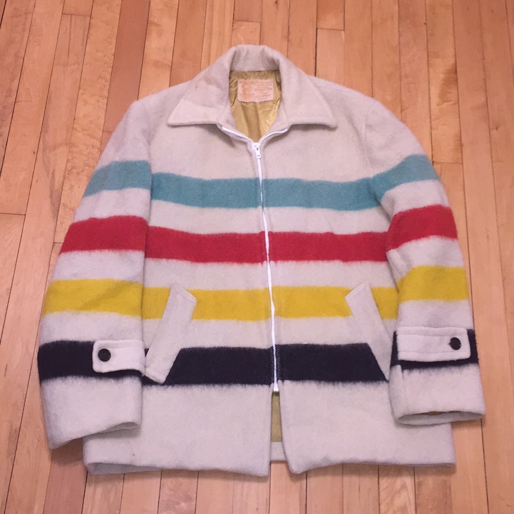 Sale Authentic Vintage Hudson’s Bay Blanket Jacket